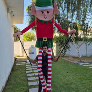 Marioneta Gigante de Duende Mágico Navideño